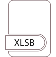 Creative Xlsb File Format Icon Black Outline And Light Color Graphic png