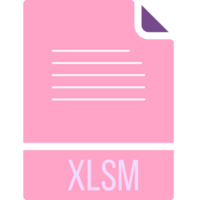 Modern Xlsm File Icon With Color And Rounded Corners And Folded Doc png