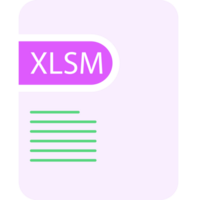 Xlsm File Icon Black Shadow With Rounded Corners In Circular Shape Design Element png