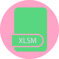 xlsm Arquivo formato ícone circular forma Projeto elemento png