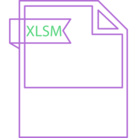Xlsm File Format Icon Minimal Illustration png