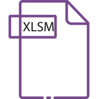 xlsm Arquivo formato mínimo ícone com Preto esboço ilustração png
