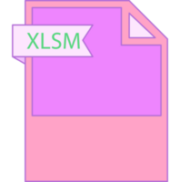 Xlsm File Format Minimal Icon With Thick Outline Design Element png