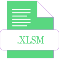 Xlsm File Extension Icon Fill With Minimal Colors Design Element png