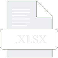 Xlsx File Extension Icon Fill With Minimal Colors png