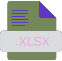 Xlsx File Extension Icon Insidse Fill With Lines Fill png