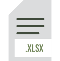 Xlsx File Extension Icon Minimal Colro Fill png