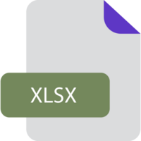 Xlsx File Extension Icon Rounded Corners And Deep Color png