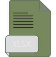 Xlsx File Extension Icon Rounded Lines And Crisp Corners png
