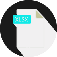 Xlsx File Fomat Minimal Icon With Circle Outside png