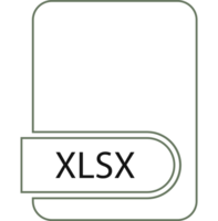 Xlsx File Format Icon Black Outline And Light Color png