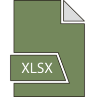 Xlsx File Format Icon In Shapes 2 Colors And Side Contour png