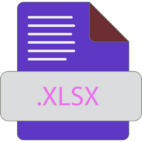 xlsx Arquivo extensão ícone velho mínimo cor preencher png