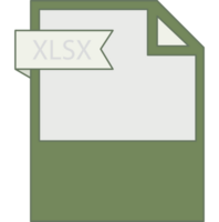 Xlsx File Format Icon Minimal png