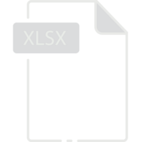 Xlsx File Format Minimal Icon Outline png