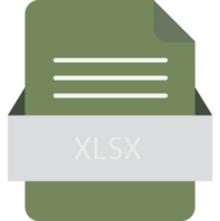 Xlsx File Icon With Color And Rounded Corners And Folded Doc png
