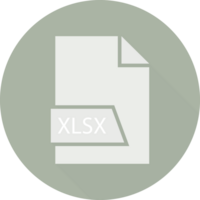 Xlsx File Format Icon Space In Shapes And Circular Shape Outside png