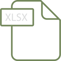 Xlsx File Format Icon Rounded Shapes Outline png