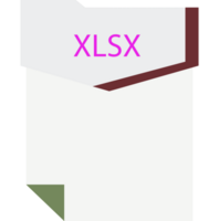 Xlsx File Format Minimal Icon png