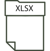 Xlsx File Format Minimal Icon With Thick Outline png