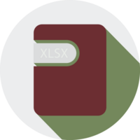 xlsx Arquivo ícone Preto sombra com arredondado cantos dentro circular forma png