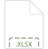 Xlsx File Icon Deep Rounded Outline png