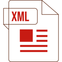 Creative Xml Icon Inside Transparent Outline And Sharp Corners Graphic png