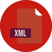 Modern Xml File Format Icon Rounded Circle Bg png
