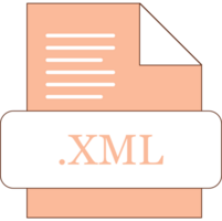 Xml File Extension Icon Fill With Minimal Colors Illustration png
