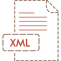 Modern Xml File Format Icon Rounded Outline png