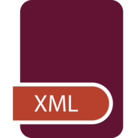 Xml File Format Icon With Contour Illustration png