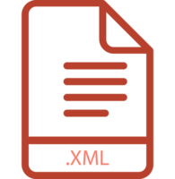 Xml File Minimal Icon With Symbol Illustration png