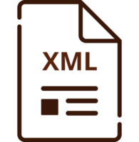 Xml File Icon Minimal Outline With Symbols Design Element png