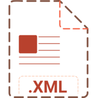 Xml File Icon Minsk Dashed Rounded Outline Design Element png