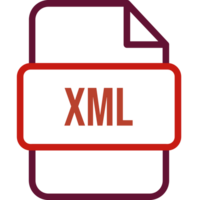 Modern Xml File Icon With Bold Outline png