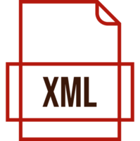 Xml File Icon Thick Outline Sharp Corners Design Element png