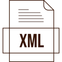 Modern Xml File Icon Crisp Thick Outline Sharp Corners png