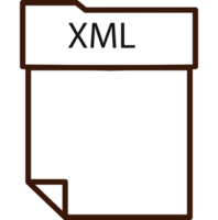 Xml File Format Minimal Icon With Thick Outline Art png