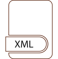 Xml File Format Icon Black Outline And Light Color Design Element png