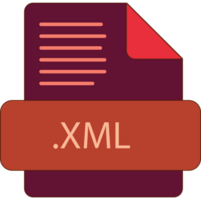 Xml File Extention Icon Old Minimal Color Fill Design Element png