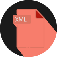 Modern Xml File Fomat Minimal Icon With Circle Outside png