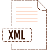 Xml File Format Icon Dashed Outline Illustration png