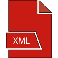 Xml File Format Icon In Shapes 2 Colors And Side Contour Illustration png