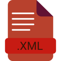 Xml File Extension Icon With Symbol Illustration png