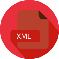 Creative Xml File Extension Icon With Black Shadow Circular Icon Graphic png