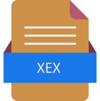 Modern Xex File Icon With Color And Rounded Corners And Folded Doc png