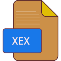 Xex Fille Extension Icon Fiill And Outline Design Element png