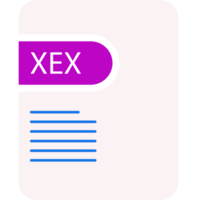 Creative Xex File Icon Deep And Minimal Graphic png