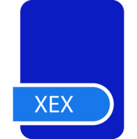 Creative Xex File Format Icon With Contour Graphic png