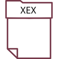 Xex File Format Minimal Icon With Thick Outline Illustration png